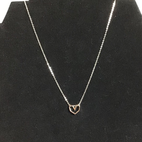 Sterling Silver Open Heart Necklace - Picture 3 of 8